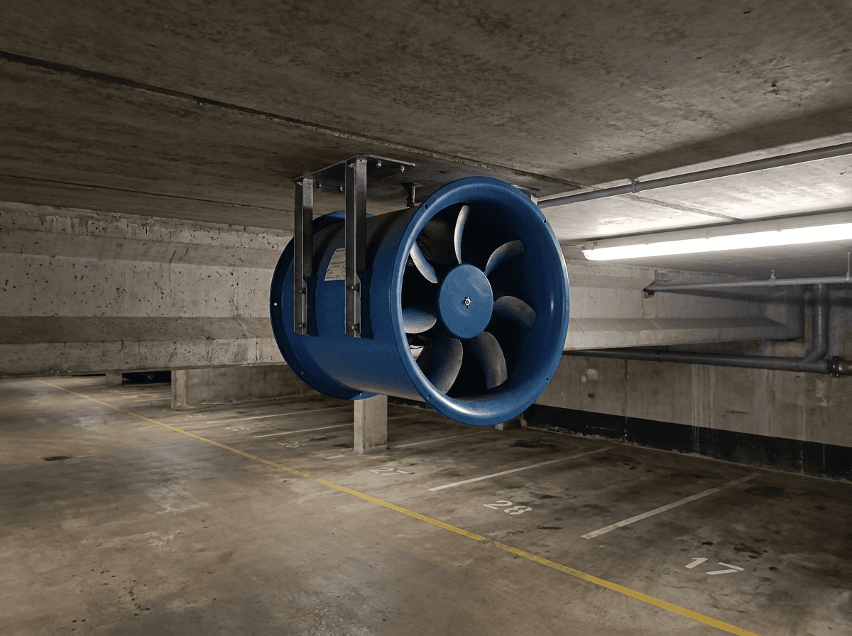 Garage- og parkeringsventilation – sådan ventileres p-kældre